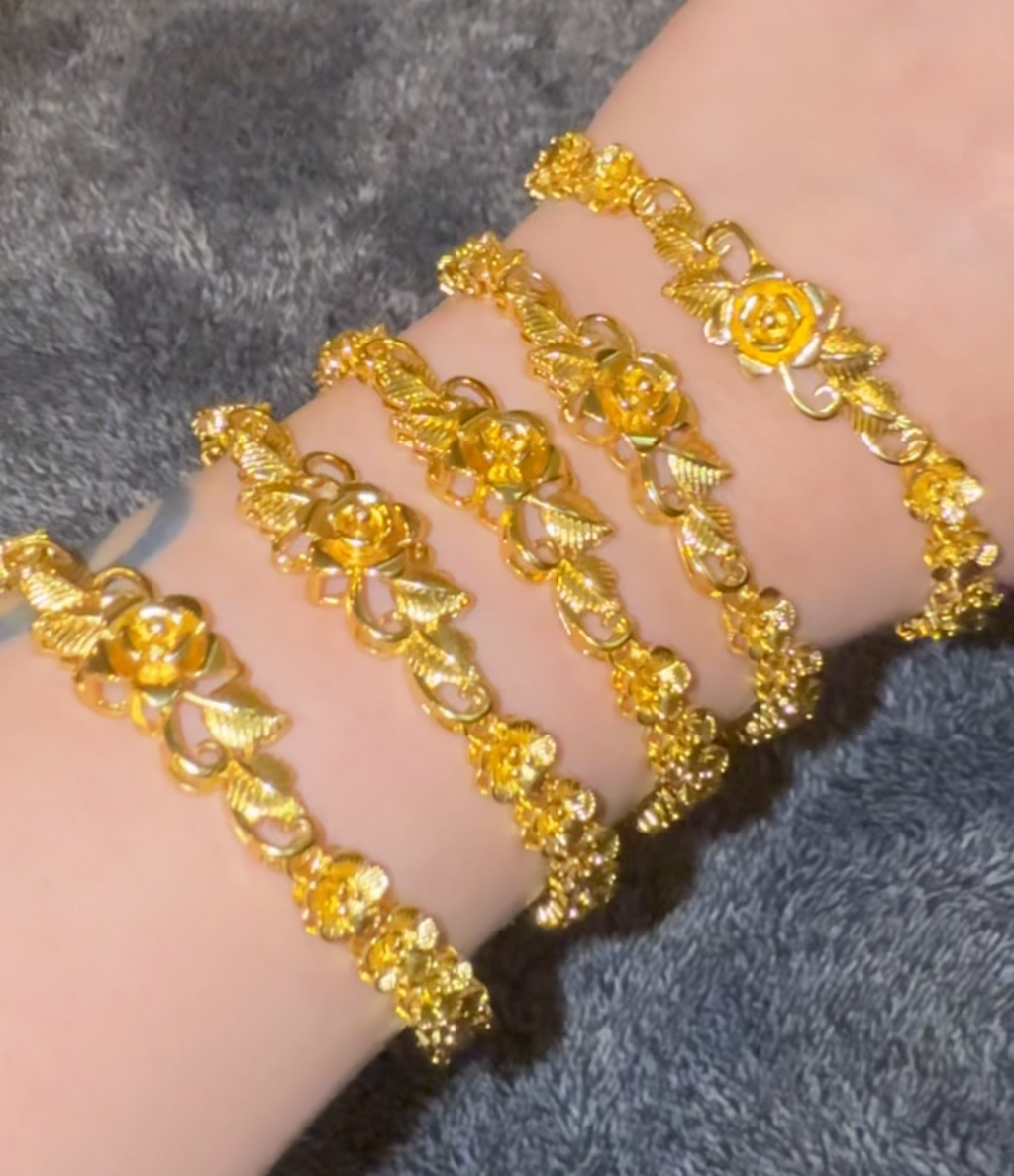 24K HIBISCUS BRACELET