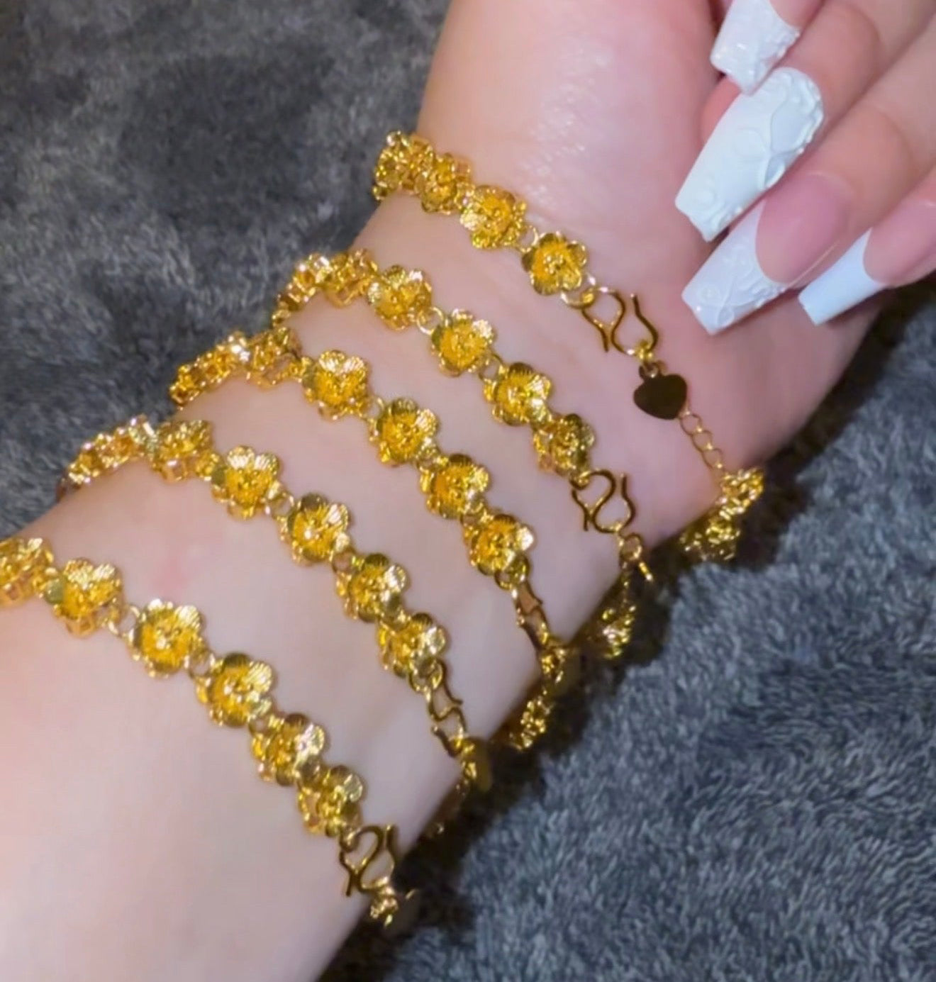 24K HIBISCUS BRACELET
