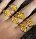 24K HIBISCUS RINGS